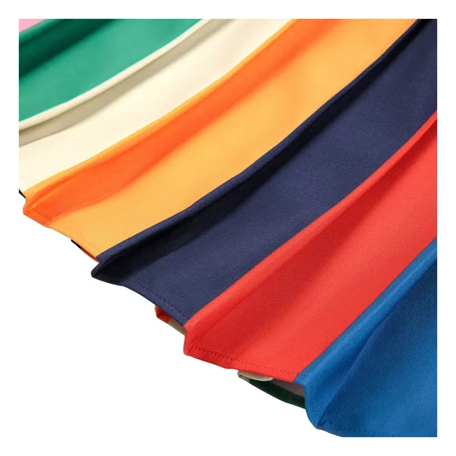 Jupe Plissée Rayée | Bleu marine