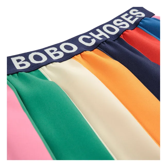 Jupe Plissée Rayée | Bleu marine