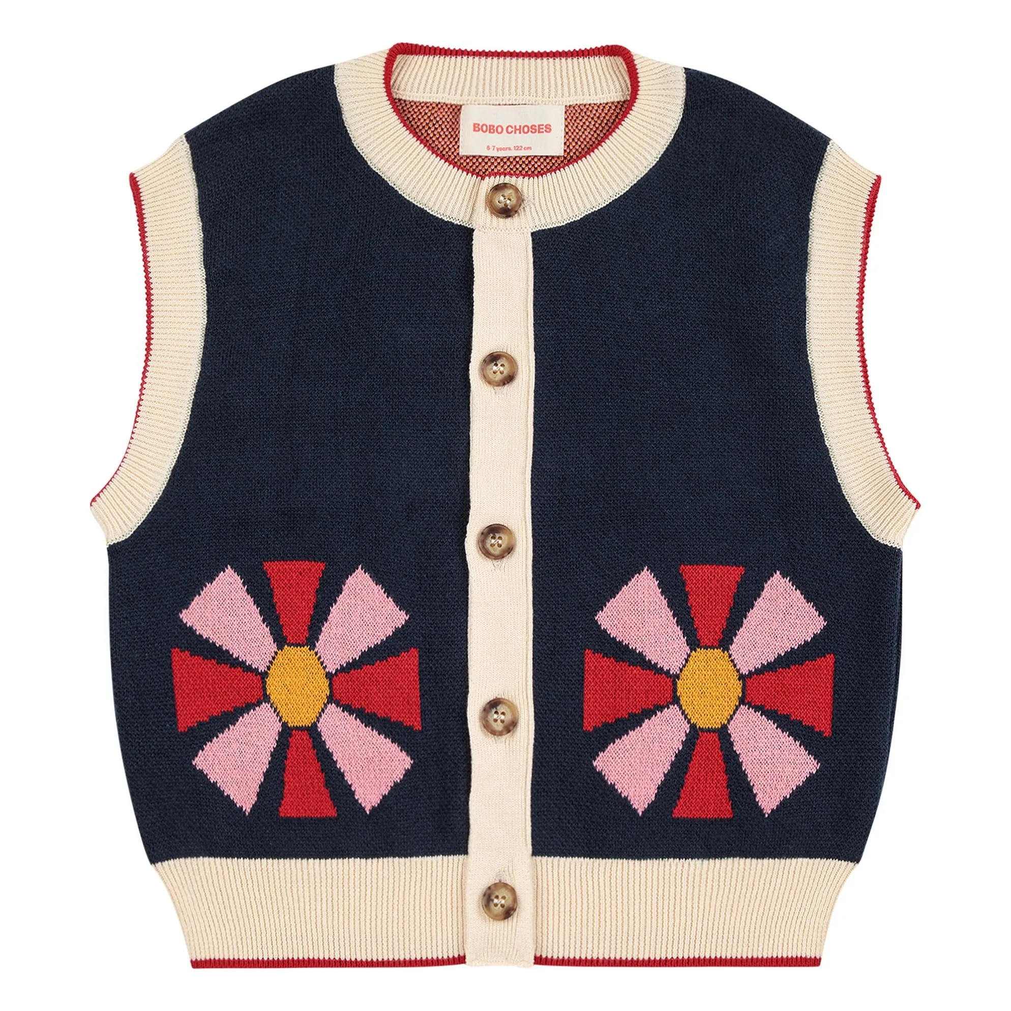 Bobo Choses Navy Blue Kaleidoscope Organic Cotton Cardigan