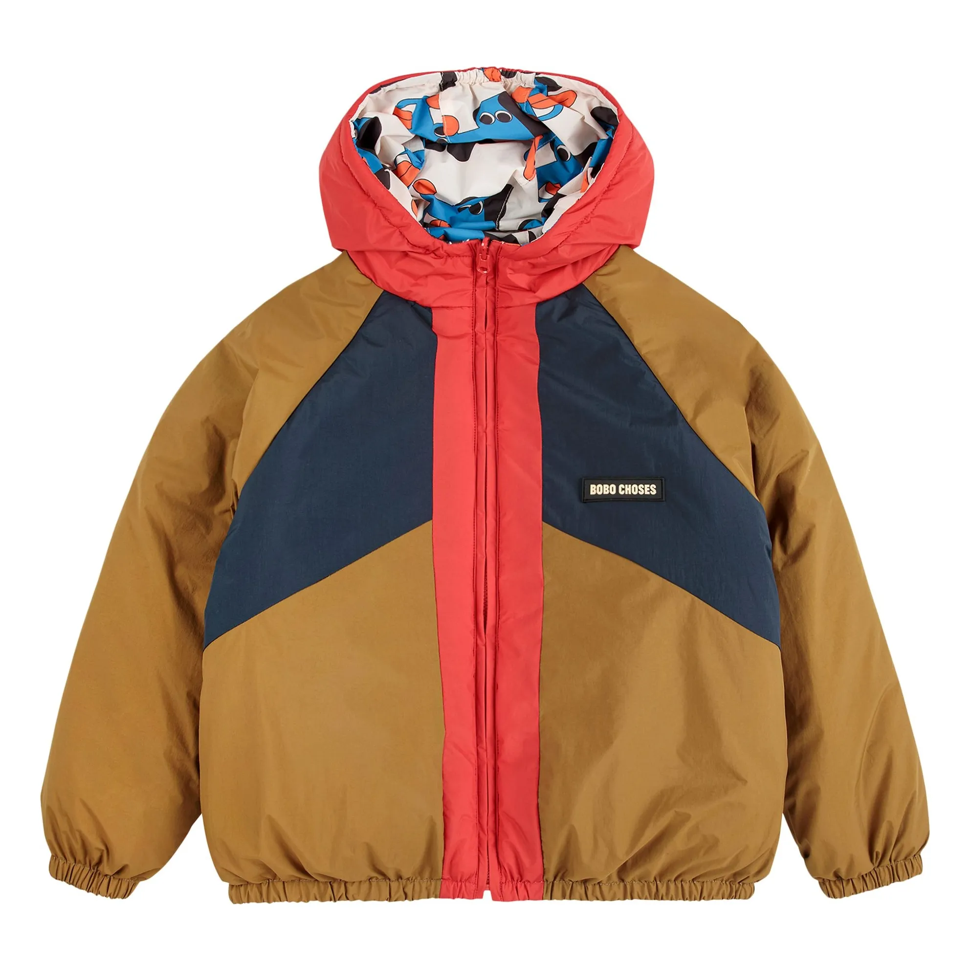 Bobo Choses White Reversible Recycled Fiber Waterproof Jacket