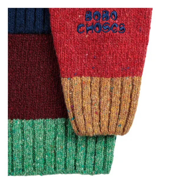 Gilet Col Laine | Rouge