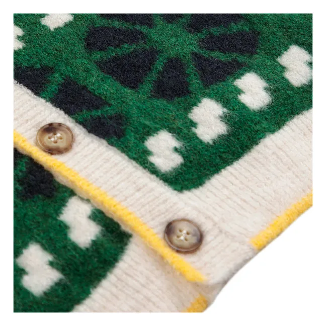 Gilet Jacquard Laine | Vert