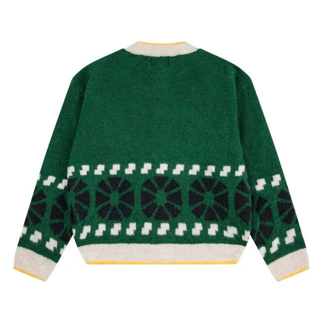 Gilet Jacquard Laine | Vert