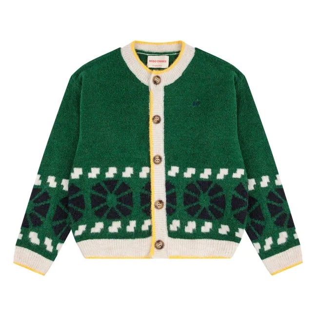 Gilet Jacquard Laine | Vert