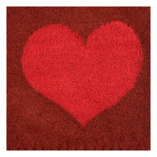 Herz-Pullover aus Wolle | Rot
