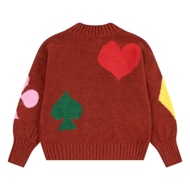 Herz-Pullover aus Wolle | Rot