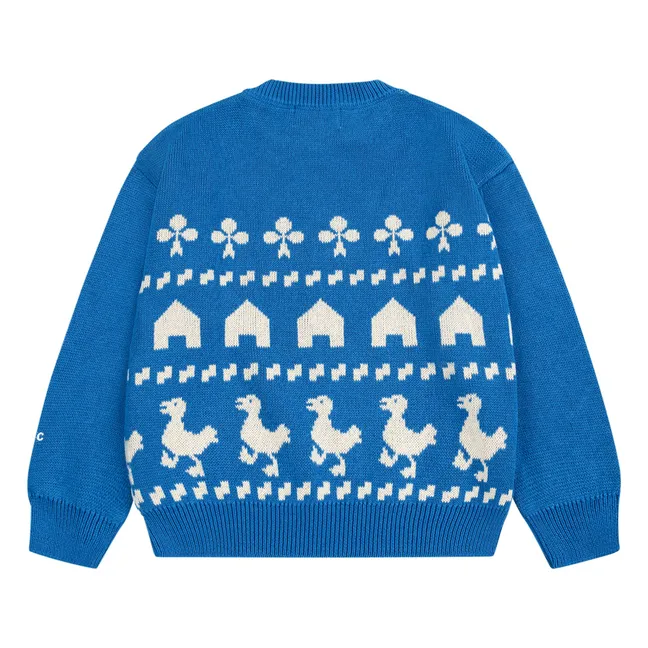 Pull Ferme Coton Bio | Bleu