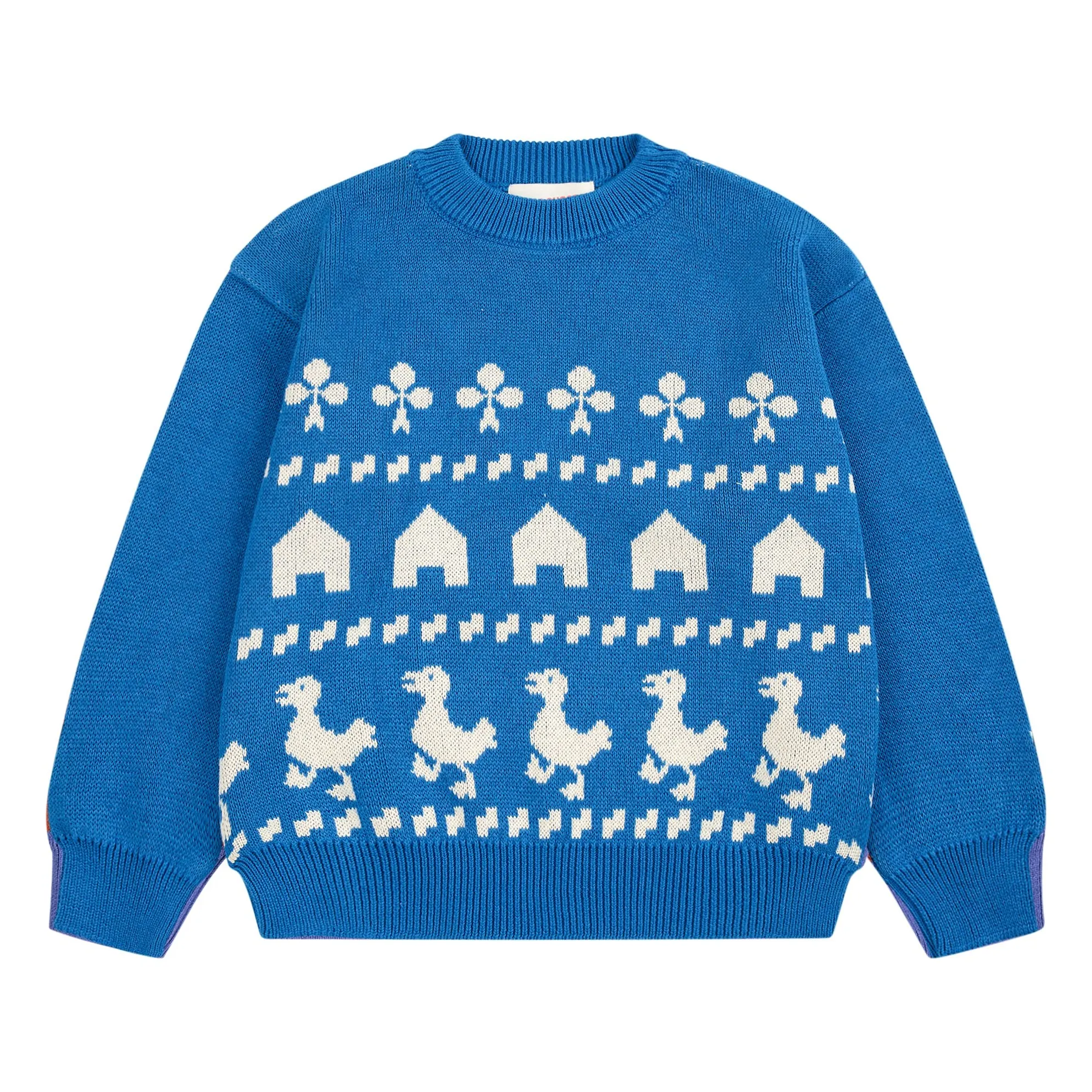 Bobo Choses Blue Organic Cotton Farm Sweater