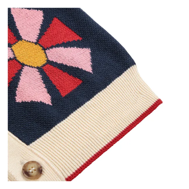 Gilet Kaleidoscope Coton Bio | Bleu marine