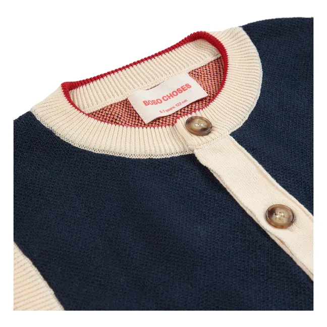 Kaleidoscope Strickjacke aus Bio-Baumwolle | Navy