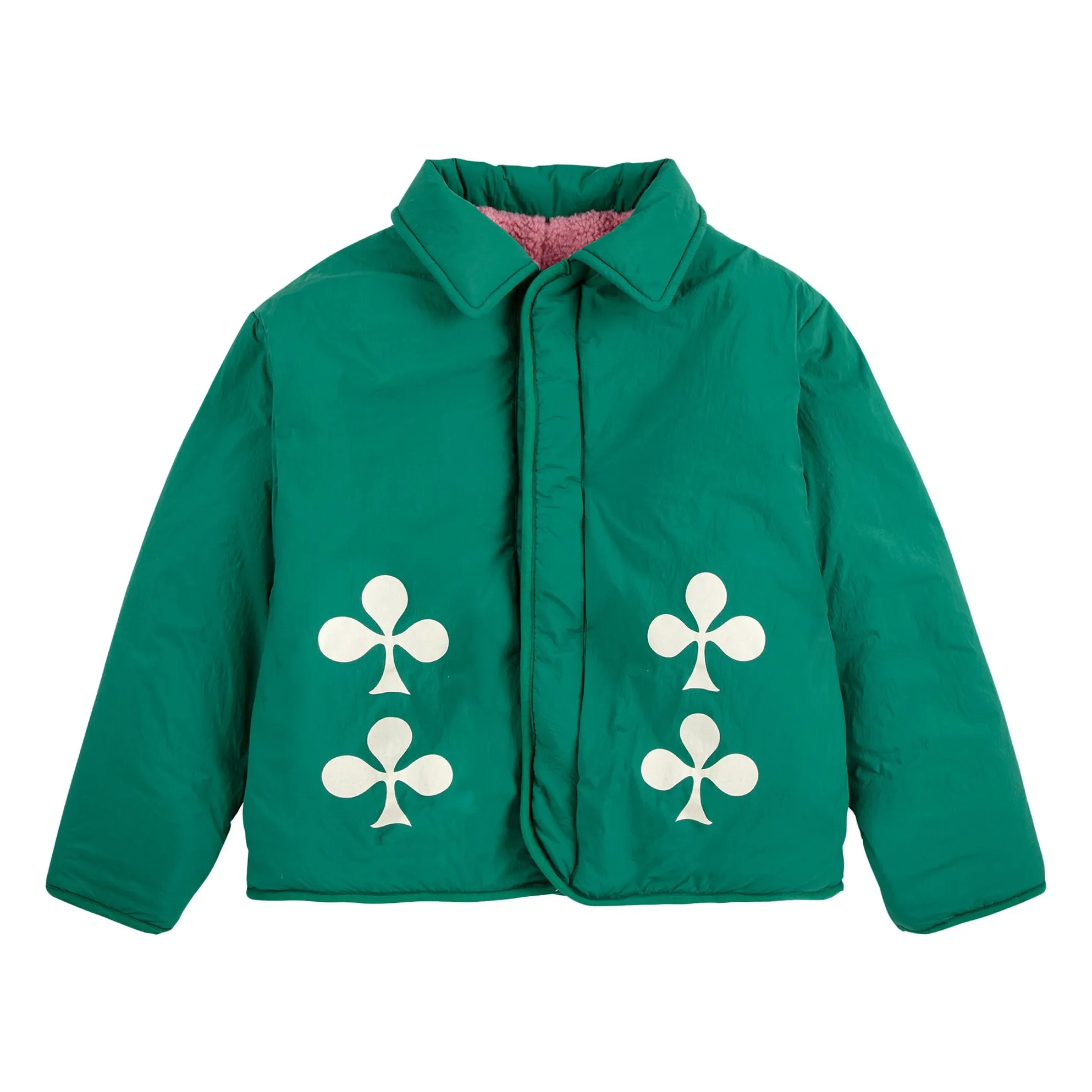 Bobo Choses Green Reversible Waterproof Recycled Fiber Jacket