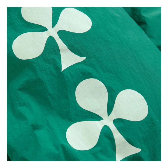 Wasserdichte Jacke aus recycelten Fasern, wendbar | Grün