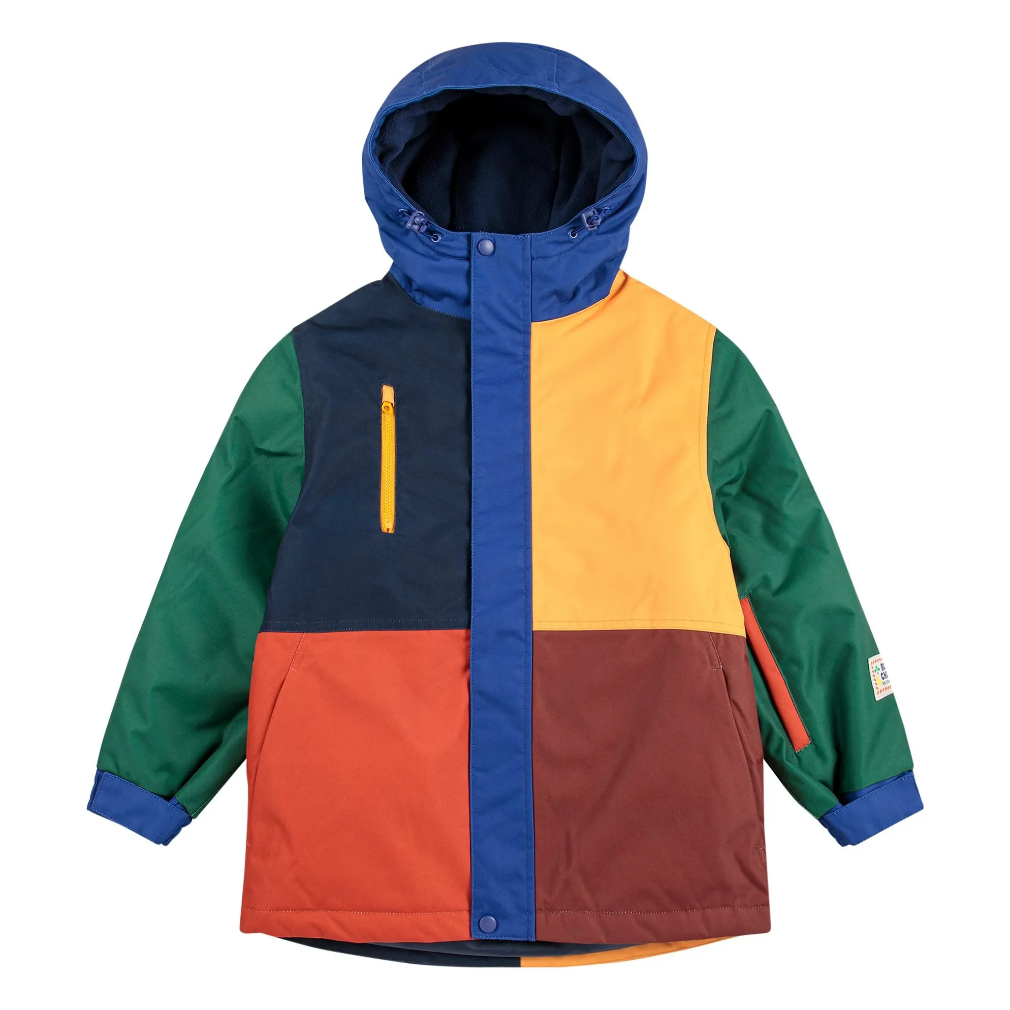 Bobo Choses Blue Colorblock Recycled Fiber Ski Jacket