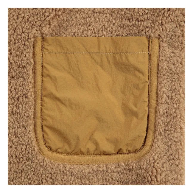 Manteau Façon Sherpa Fibres Recyclées | Marron