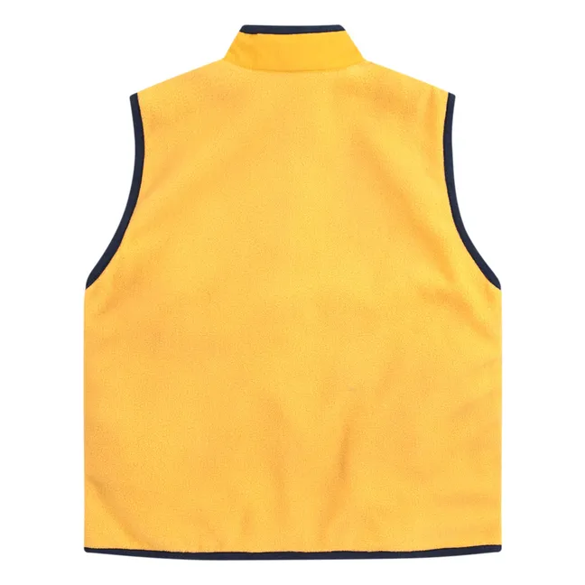 Veste Sans Manches Réversible Fibres Recyclées | Jaune