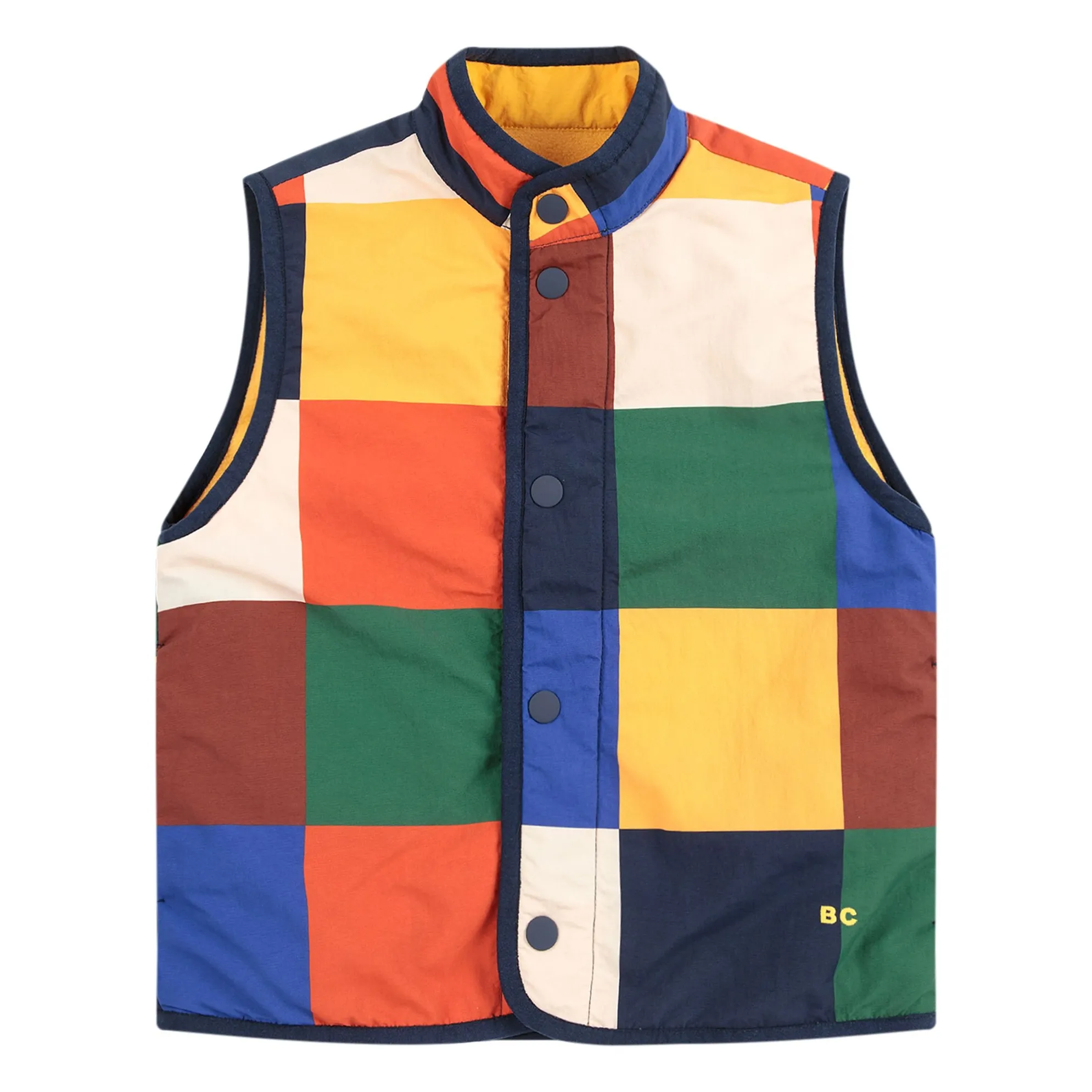 Bobo Choses Yellow Sleeveless Reversible Recycled Fiber Jacket
