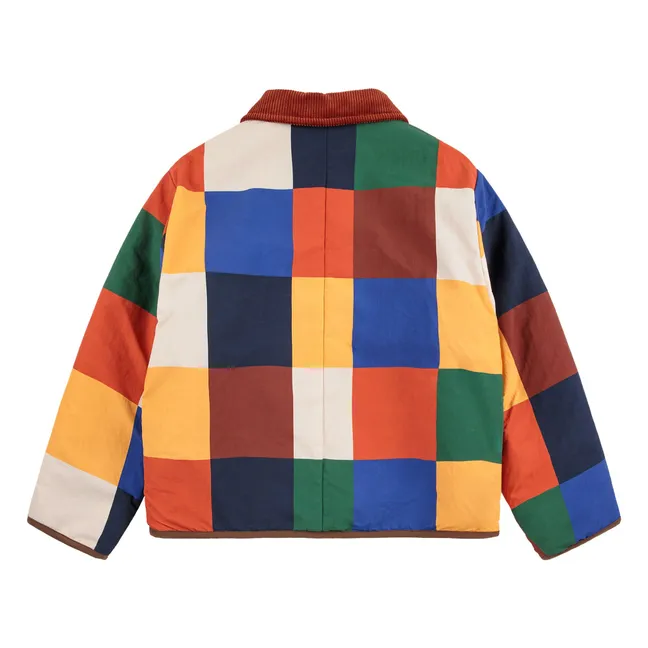 Wendbare Carreaux-Recyclingfaser-Jacke | Rot