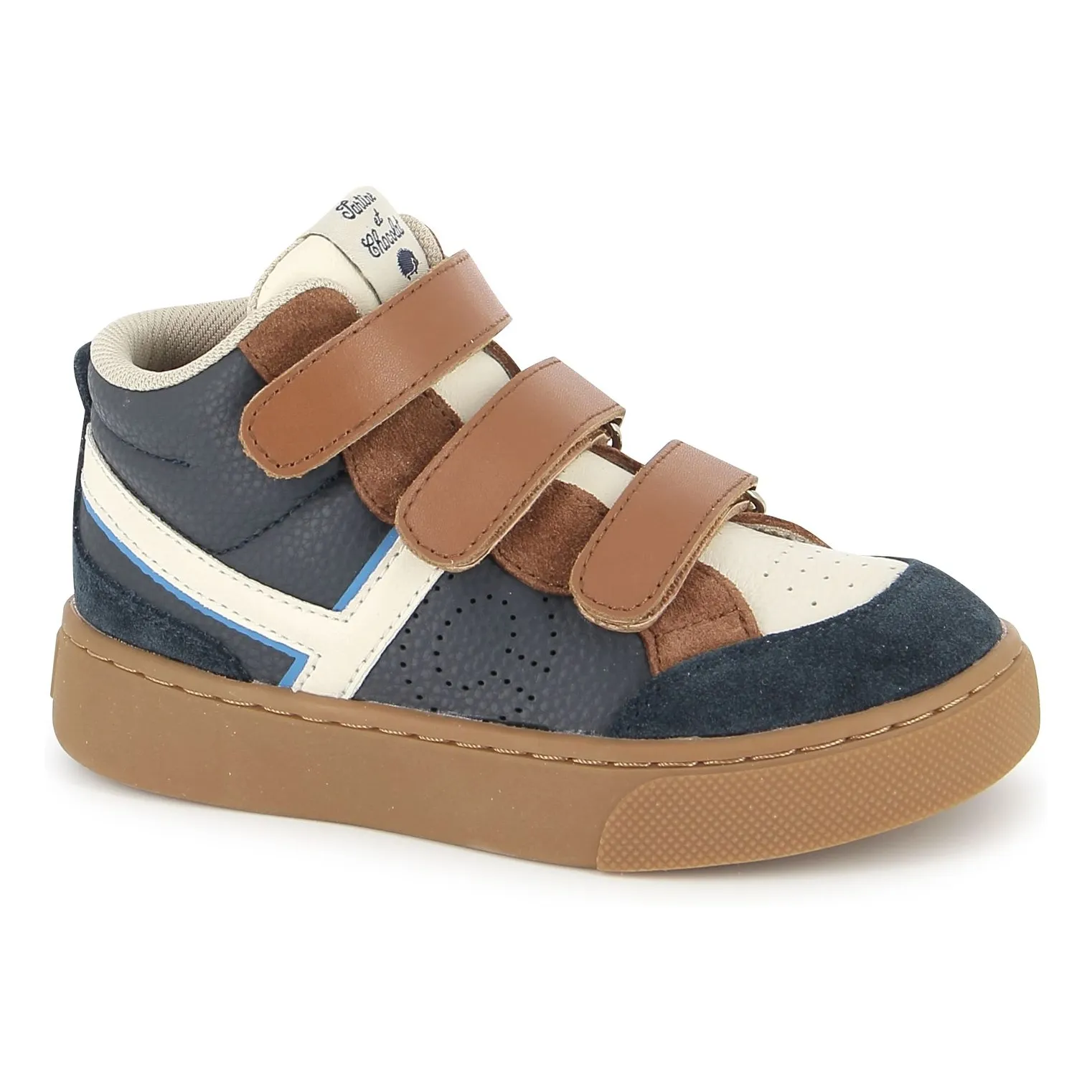 Tartine Et Chocolat Navy Blue Hi Easy Scratch Sneakers