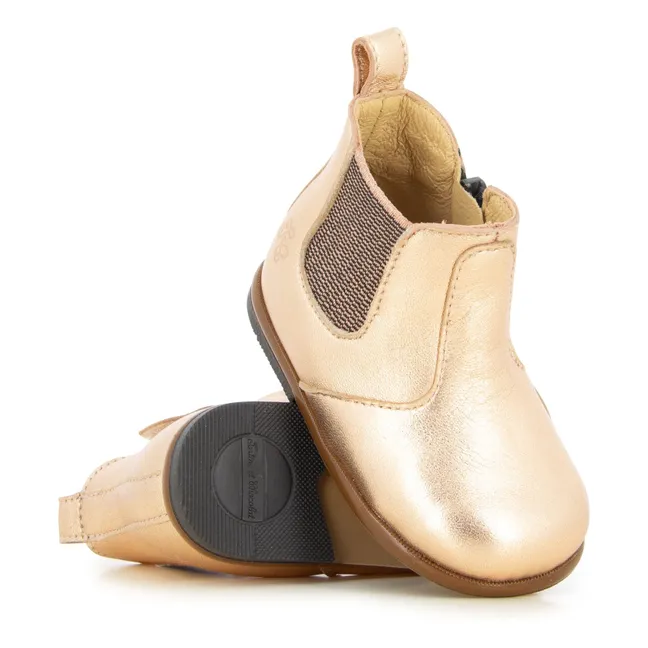 Bottines Zip Elast | Cuivre