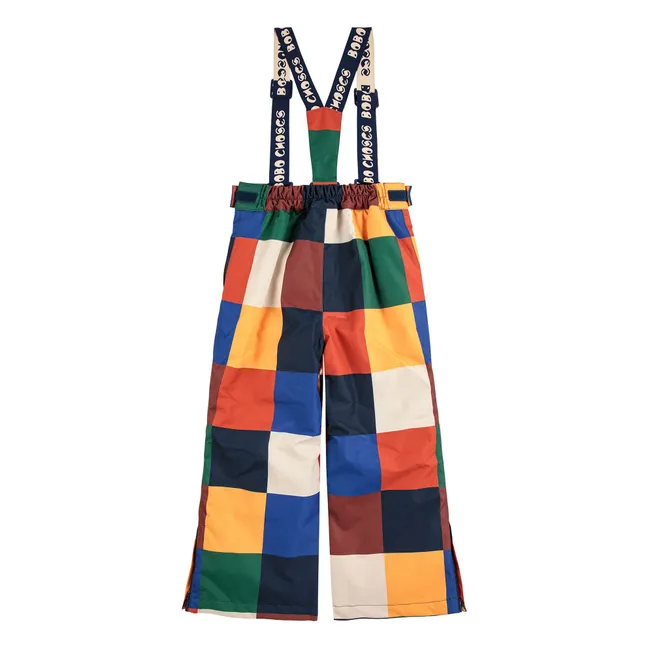 Pantalon de Ski Carreaux Fibres Recyclées | Bleu