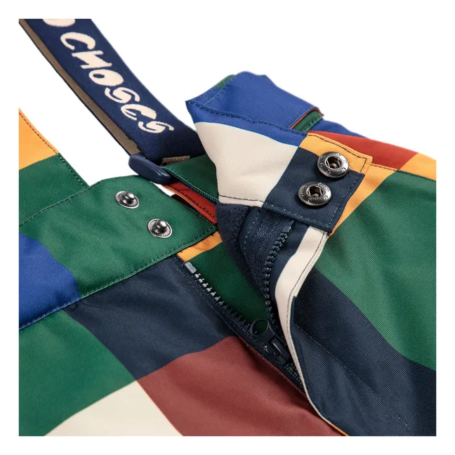 Pantalon de Ski Carreaux Fibres Recyclées | Bleu