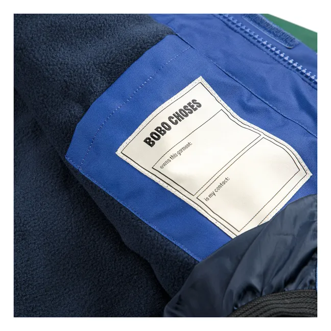 Colorblock Skijacke Recycelte Fasern | Blau