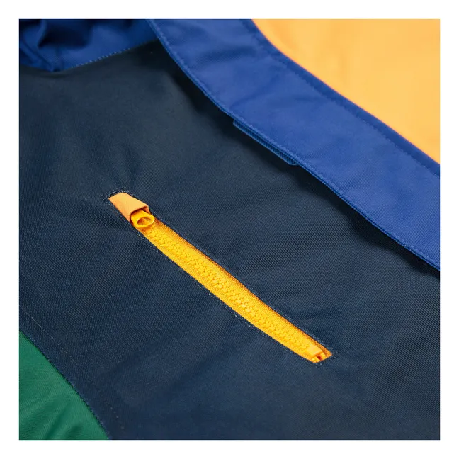 Colorblock Skijacke Recycelte Fasern | Blau