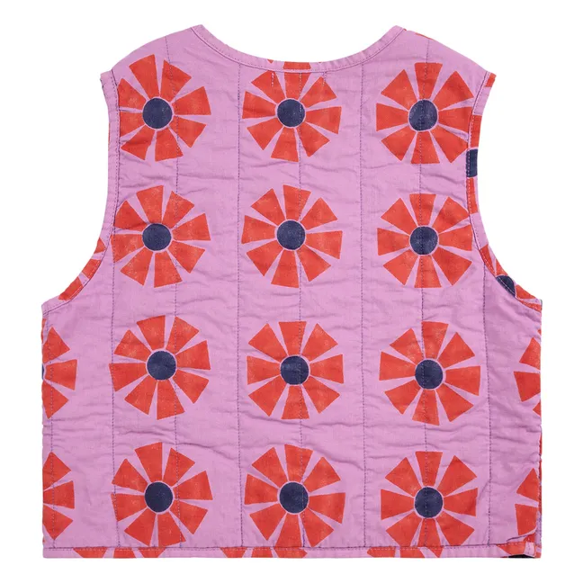 Chaqueta sin mangas Kaleidoscope de algodón orgánico | Lila