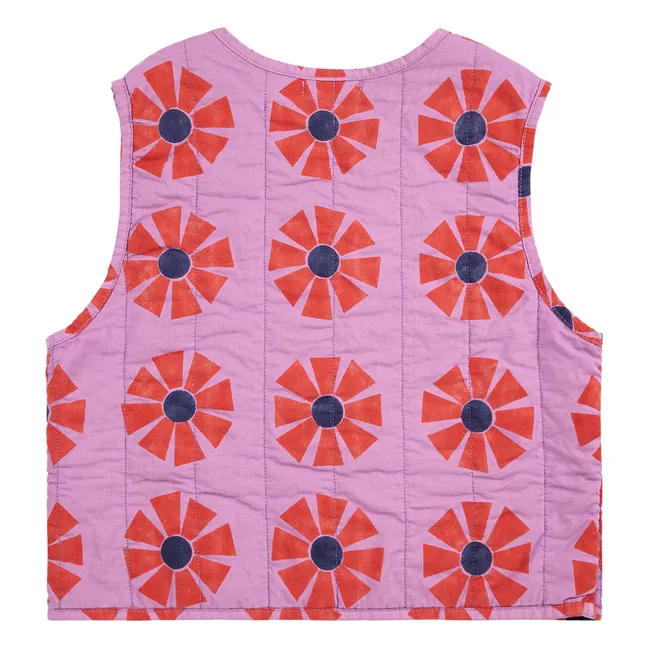 Kaleidoskop Bio-Baumwolljacke ohne Ärmel | Flieder