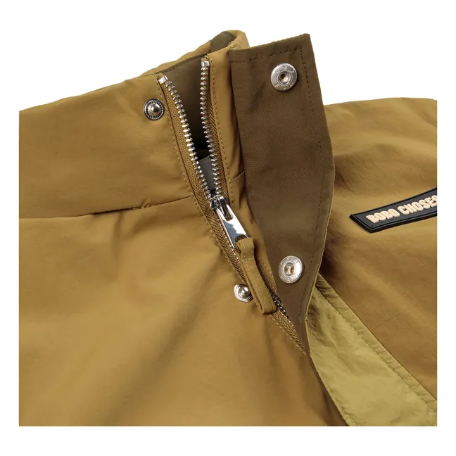 Tic Tac Toe Recycled Fiber Waterproof Jacket | Khaki