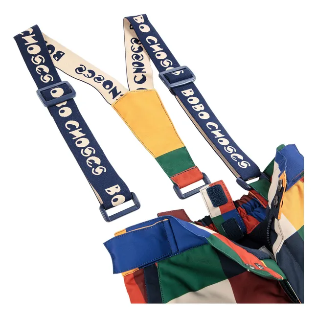 Pantalon de Ski Carreaux Fibres Recyclées | Bleu