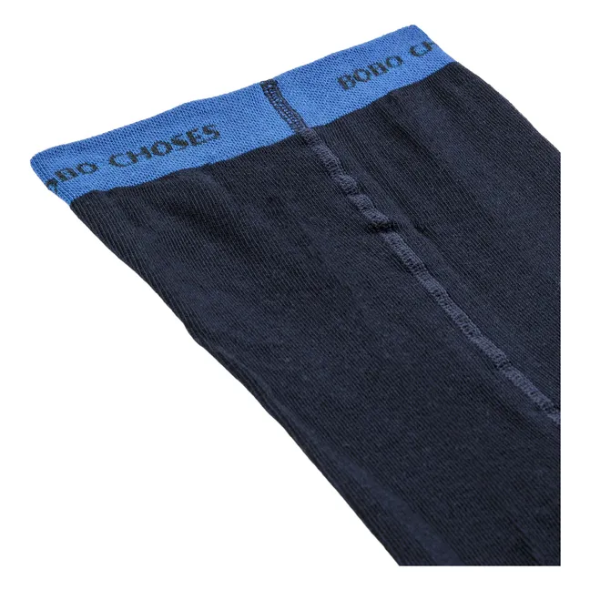 Collants Jocker Coton Bio | Bleu nuit