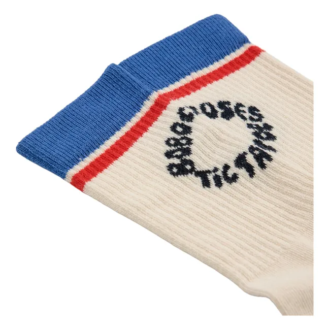 Tic Tac Socken aus Bio-Baumwolle | Beige