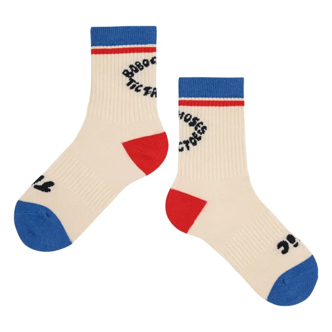 Tic Tac organic cotton socks | Beige