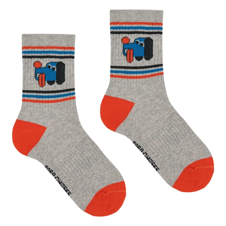 Calcetines de algodón ecológico para perros | Gris Jaspeado- Imagen del producto n°0