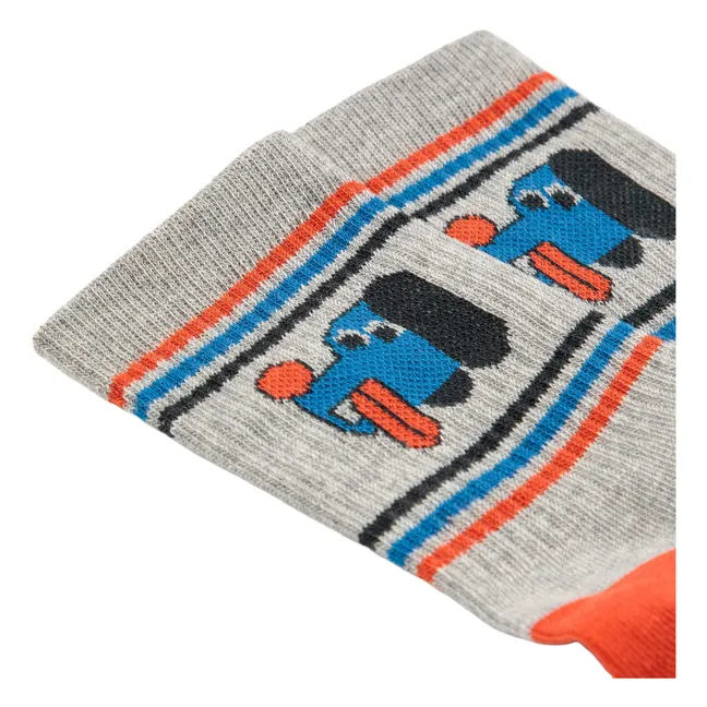 Chaussettes Chien Coton Bio | Gris chiné
