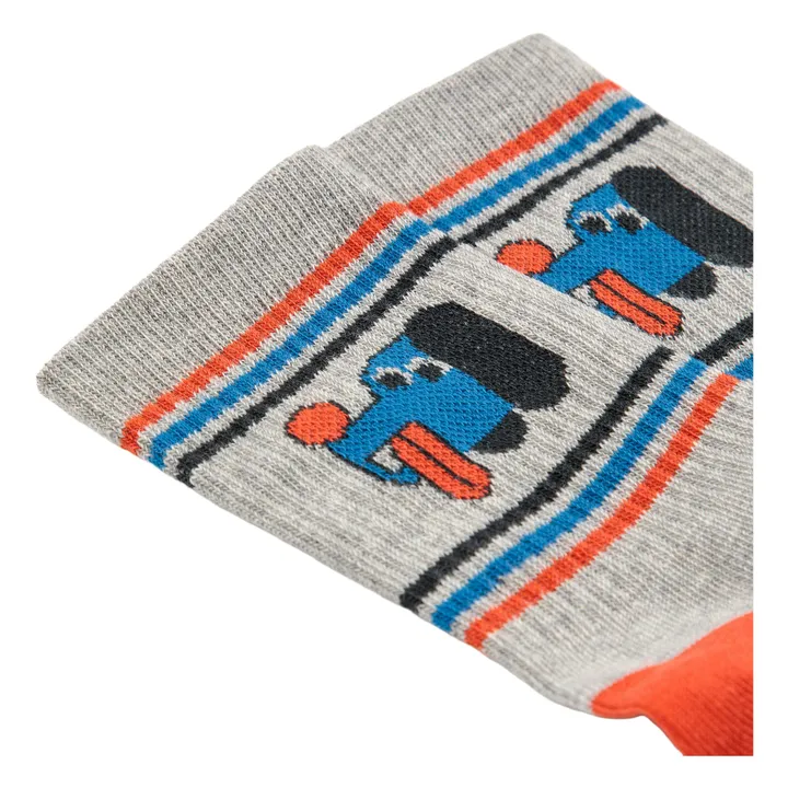 Calcetines de algodón ecológico para perros | Gris Jaspeado- Imagen del producto n°2