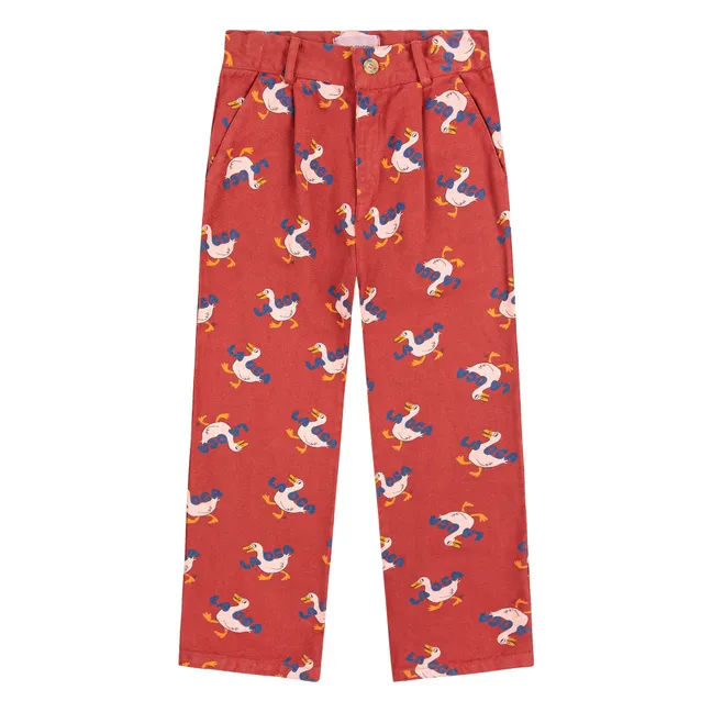 Duck Twill Pants | Red