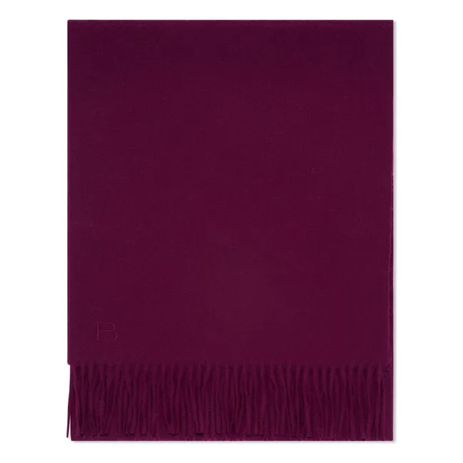 Sciarpa classica EB in cashmere | Prugna