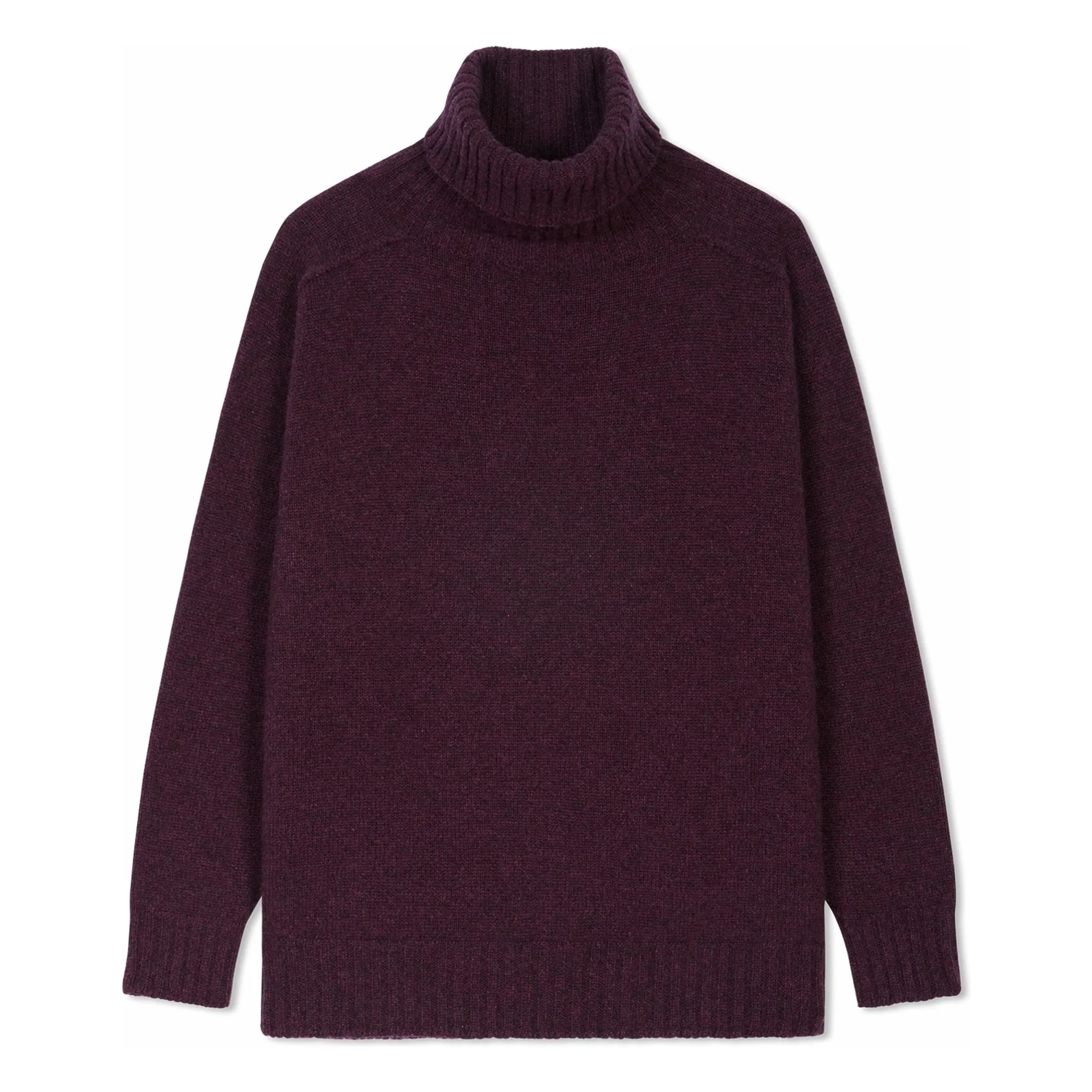 Bompard Berry Cashmere Hammer Sleeve Turtleneck Sweater