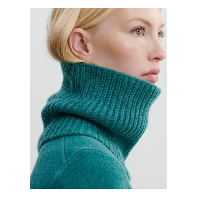 12-thread Cashmere Rib Choker | Cedar Green