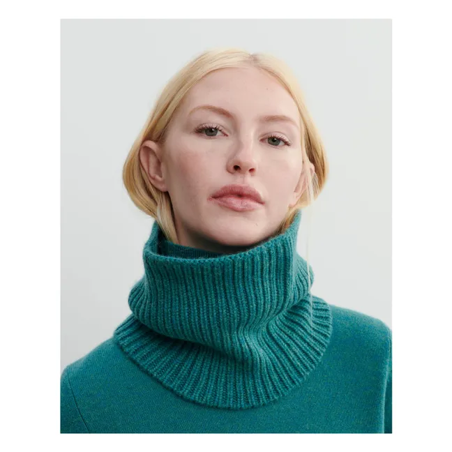12-thread Cashmere Rib Choker | Cedar Green