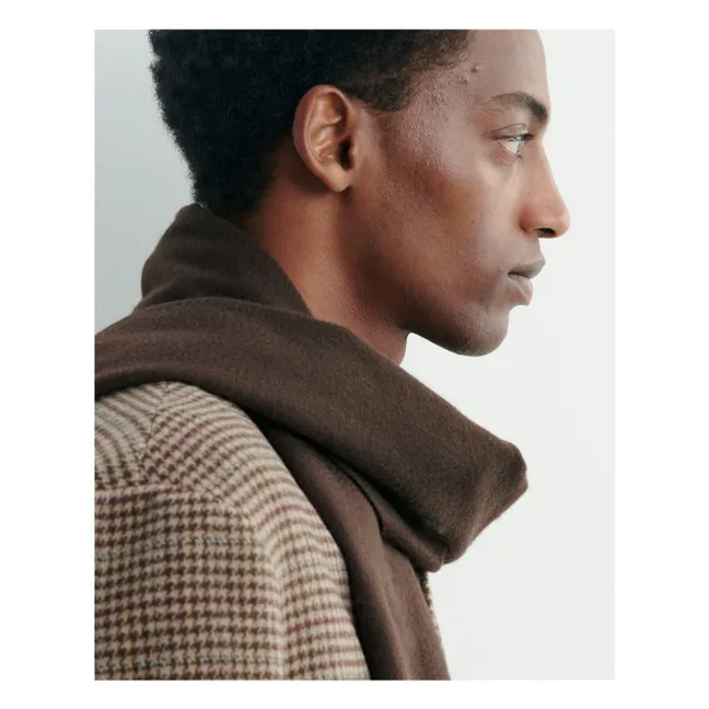 Sciarpa classica EB in cashmere | Cioccolato