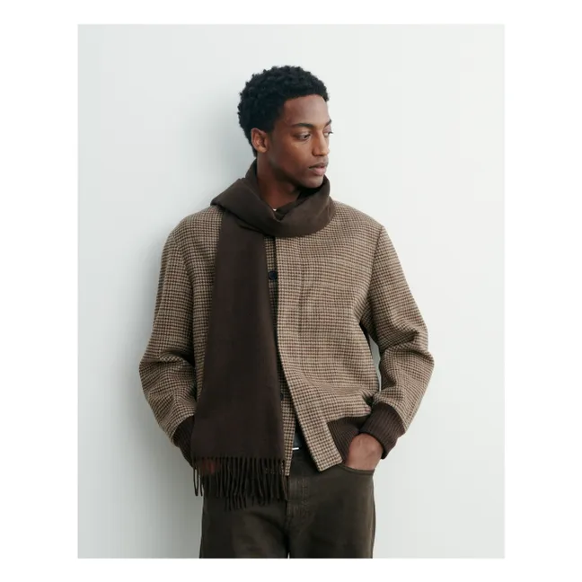 Sciarpa classica EB in cashmere | Cioccolato