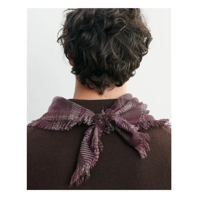 Echarpe Mini Carré Tartan Cachemire | Mûre