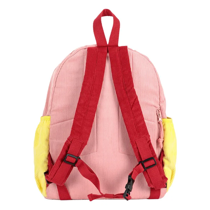 Sac à Dos Colorblock Velours Côtelé | Rose- Image produit n°2