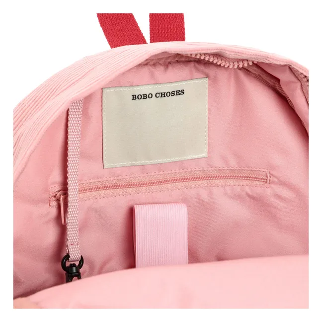 Sac à Dos Colorblock Velours Côtelé | Rose