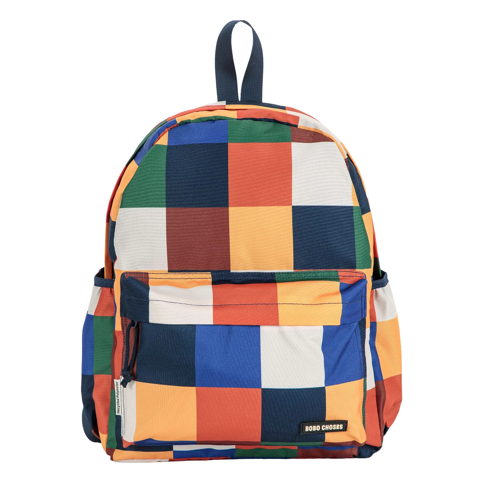 Sac à Dos Carreaux Fibres Recyclées | Marron- Image produit n°0