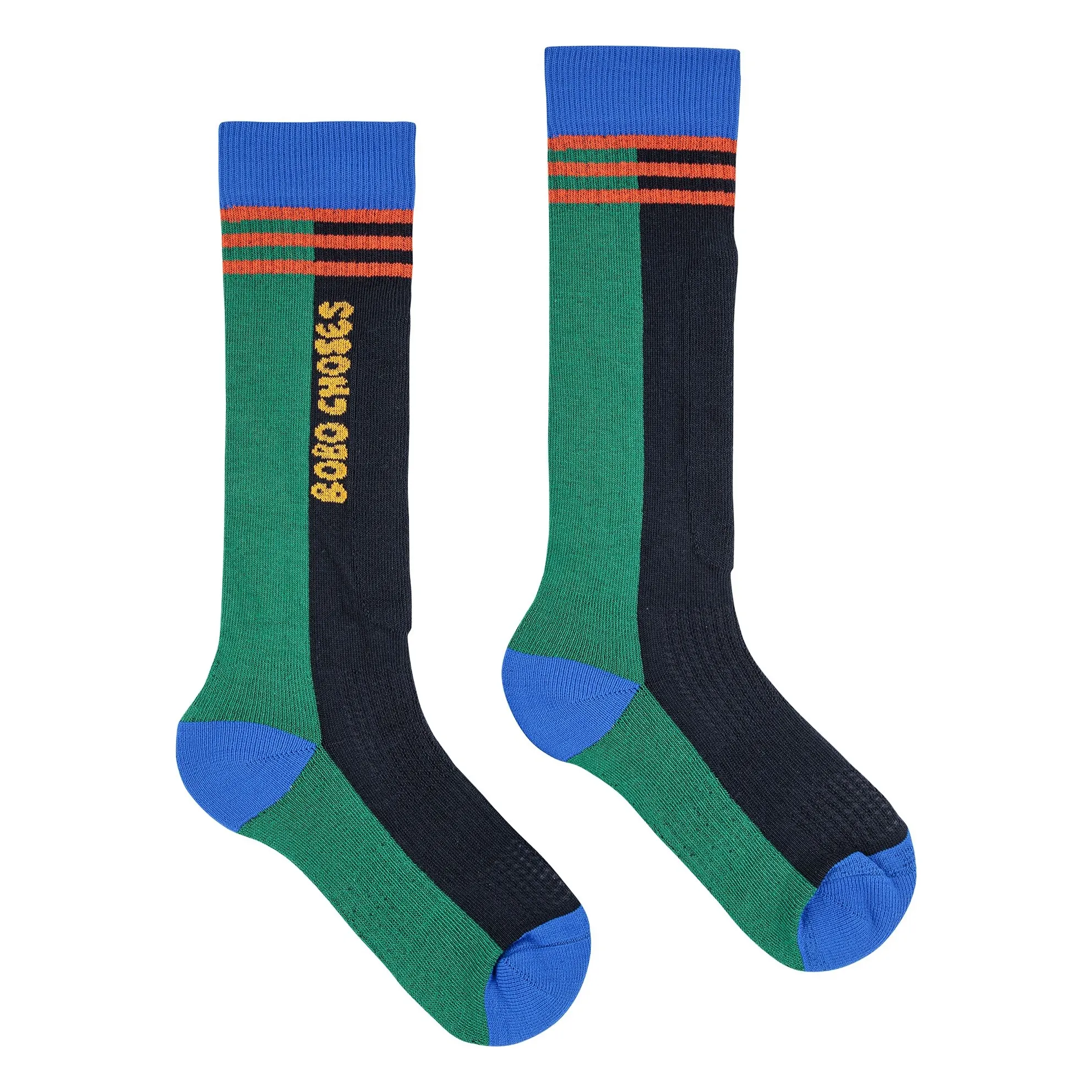 Bobo Choses Green Striped Organic Cotton Top Socks
