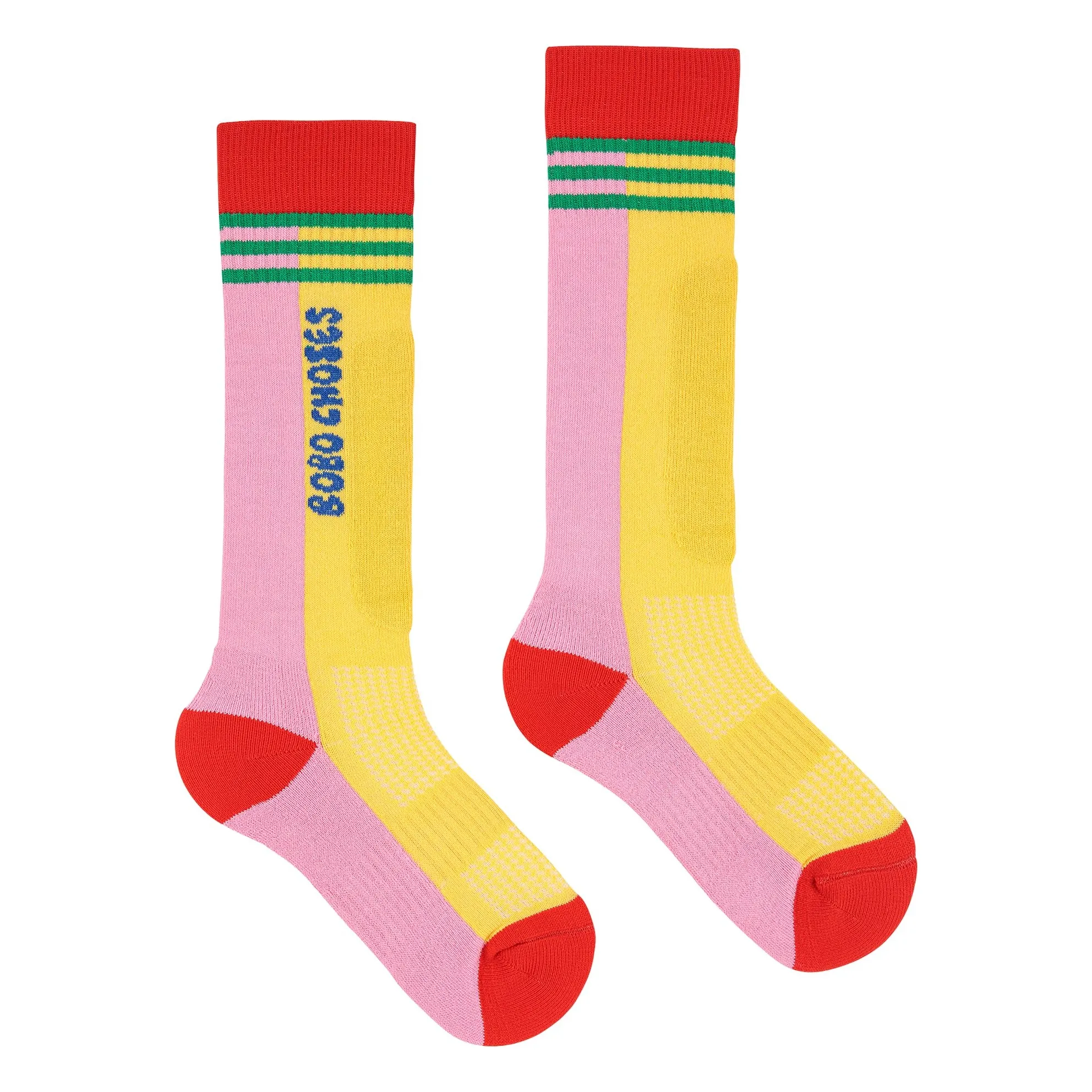Bobo Choses Pink Striped Organic Cotton Top Socks